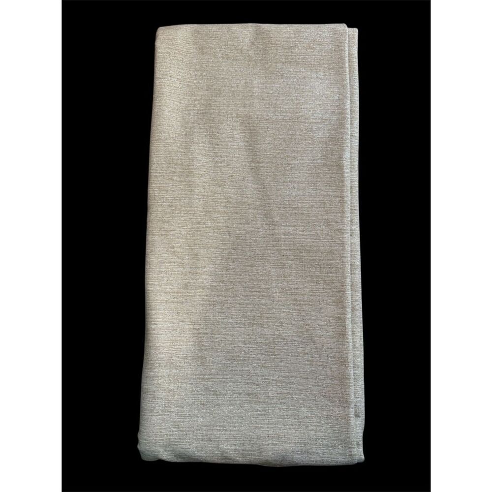 Rachel Ashwell Neutral Beige Gold Metalluc Shimmer Tablecloth!